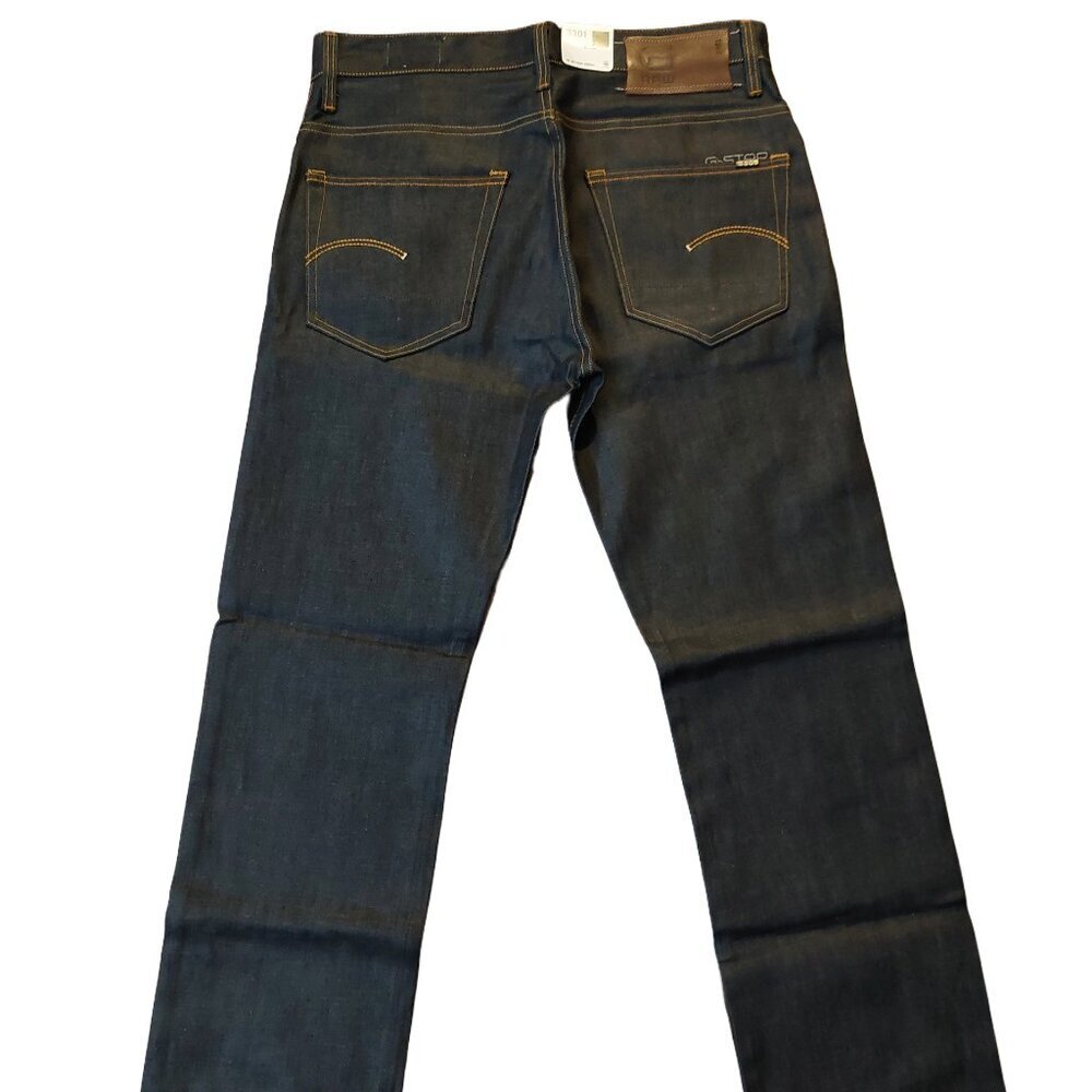 G-Star Raw 3301 Loose Brooklyn Denim Button Fly Dark Blue Denim Jeans Sz 30 NWT - Picture 9 of 15